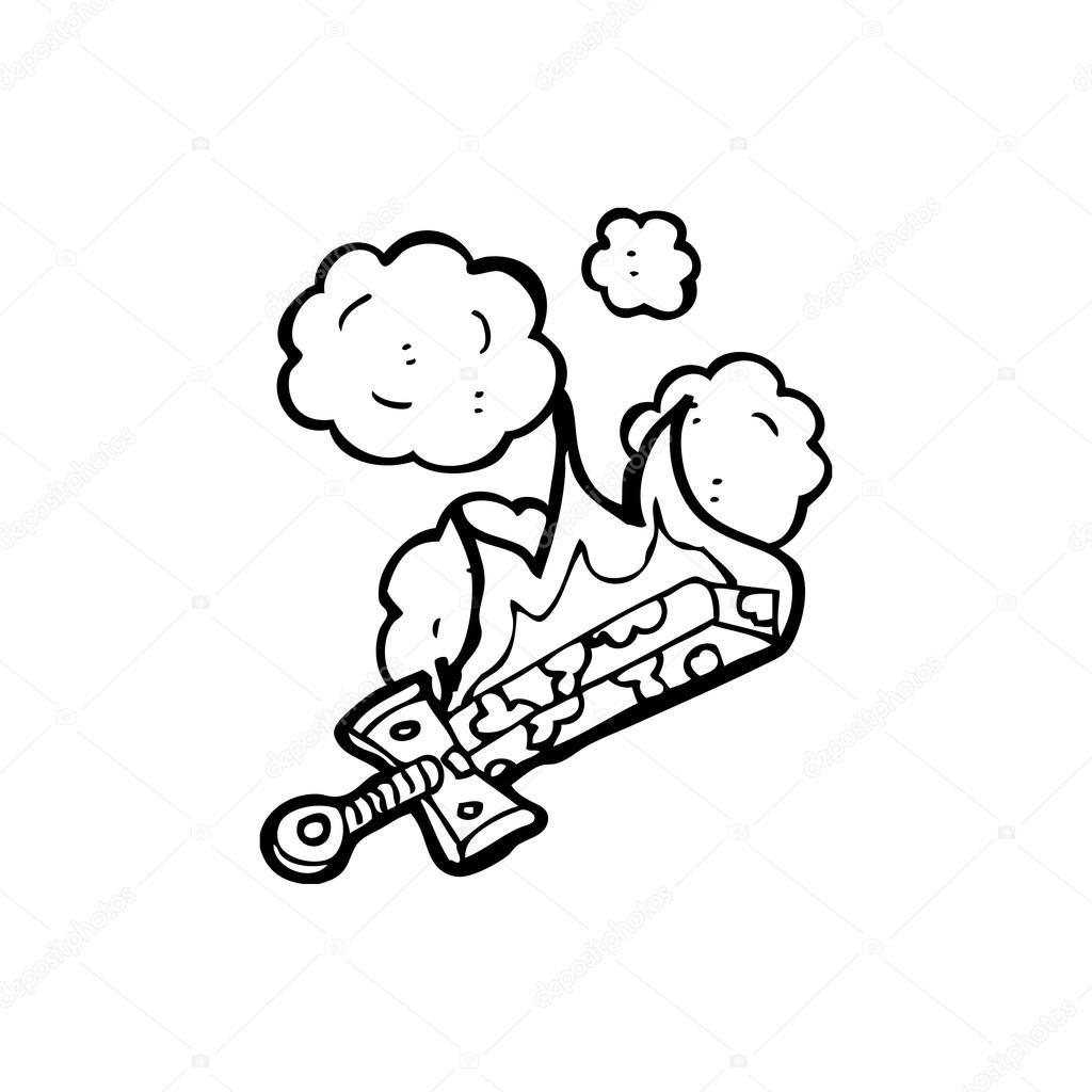 1024x1024 Flaming Sword Stock Vector Lineartestpilot