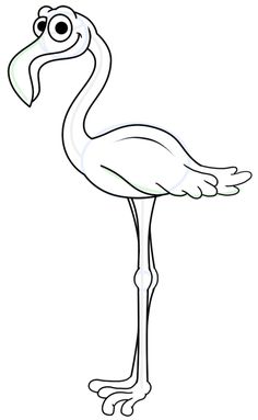 Flamingo Cartoon Drawing At Getdrawings 