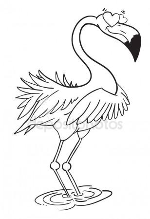 308x450 Cartoon Image Of Flamingo In Love Stock Vector Lkeskinen0
