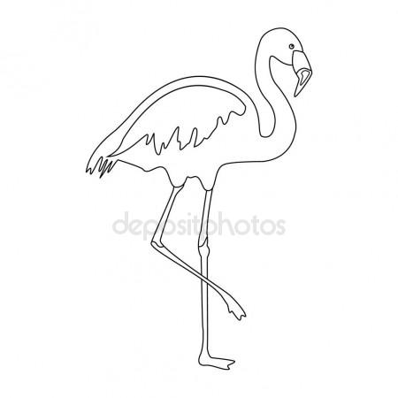 450x450 Flamingo Outline Drawing Stock Photo Viktorijareut
