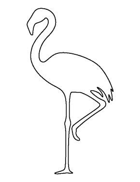 290x375 Flamingo Pattern. Use The Printable Outline For Crafts, Creating