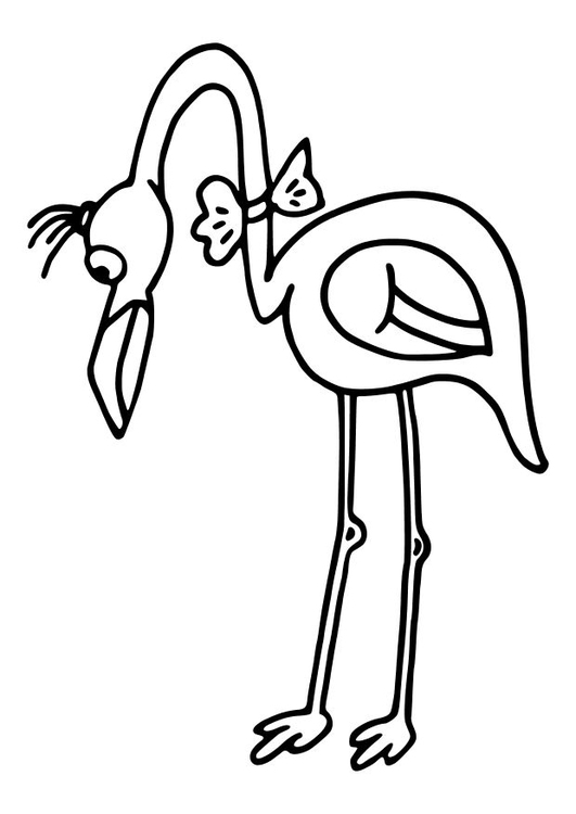 531x750 Coloring Page Flamingo