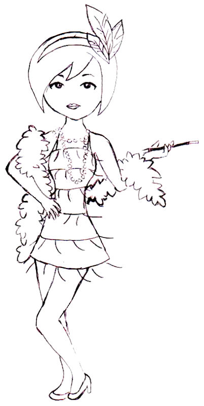 402x800 Flapper Sketch By Pocketfood