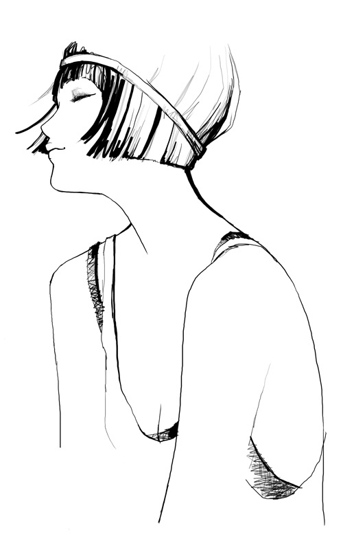500x793 Drawing Of Flapper Girl