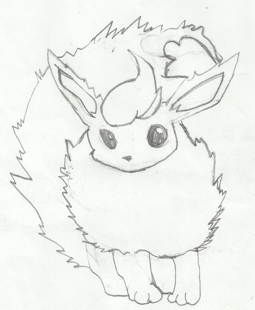 810x987 Pokemon Drawing Of Flareon By Thecupcaketurtle