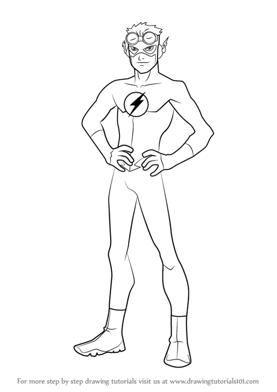 566x800 Learn How To Draw Kid Flash From Young Justice (Young Justice