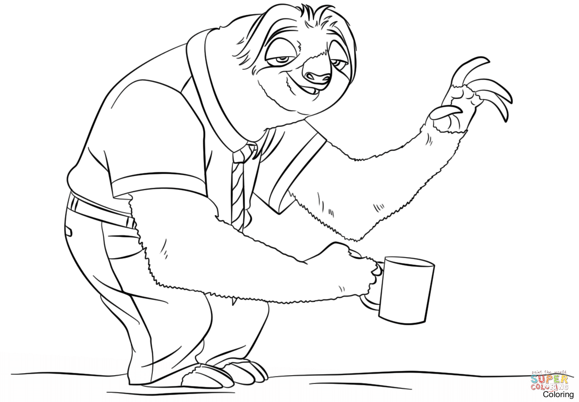 1186x824 Maxresdefault How To Draw A Sloth Coloring Easy Cartoon Drawing