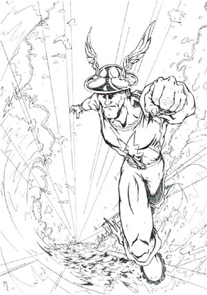 300x428 Jay Garrick Flash Drawing By Thegeekcanpaint