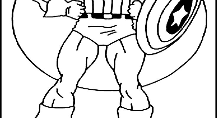 735x400 Captain America Coloring Page Captain America Flash Logo Coloring