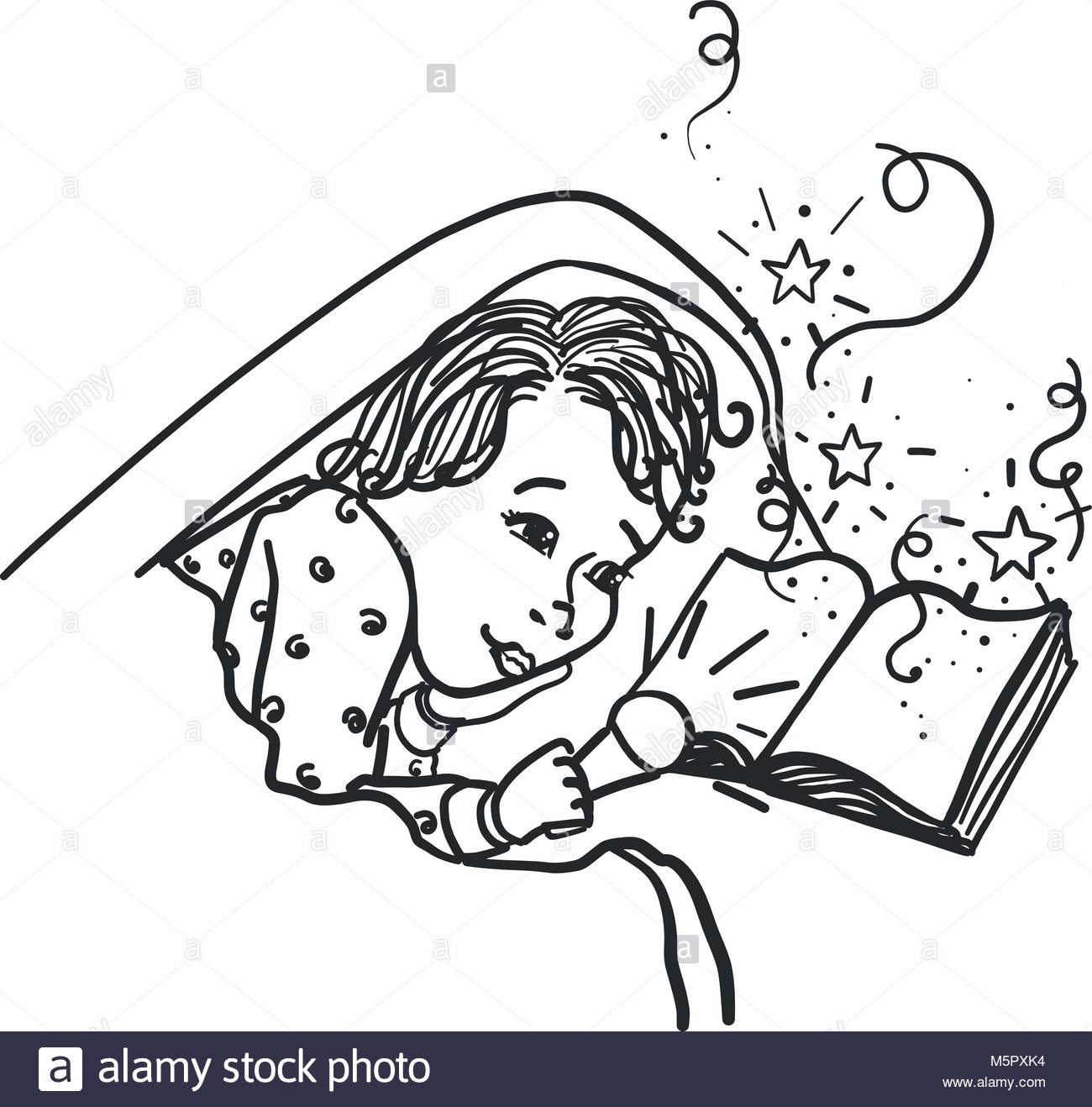 1300x1318 Small Child And Reading Stock Vector Images