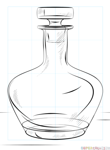 423x575 How To Draw A Bottle Step By Step. Drawing Tutorials For Kids