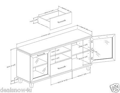 400x309 Espresso Tv Stand Flat Screen 60 Inch Television Entertainment