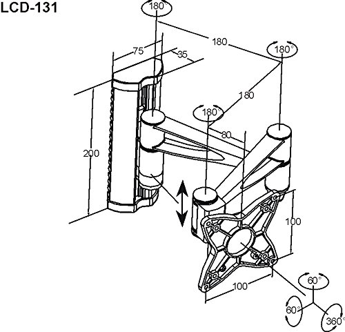 500x481 Tv Wall Mount Bracket Tilt And Swing Cantilever Type For 15 Inch