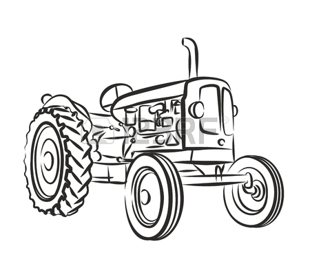 450x380 Drawing Tractor Stock Photos. Royalty Free Business Images