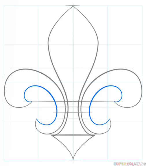505x575 How To Draw A Fleur De Lis Step By Step Drawing Tutorials