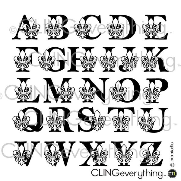 600x600 Sheraton Fleur De Lis Initials Car Decal