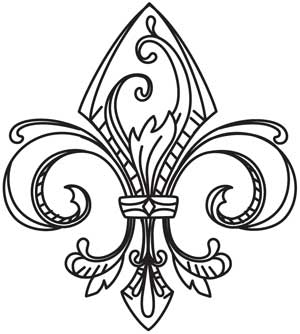 300x334 Vintage Fleur De Lis Urban Threads Unique And Awesome