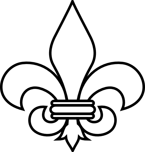 570x598 Fleur De Lis Outline Clip Art Free Vector 4vector