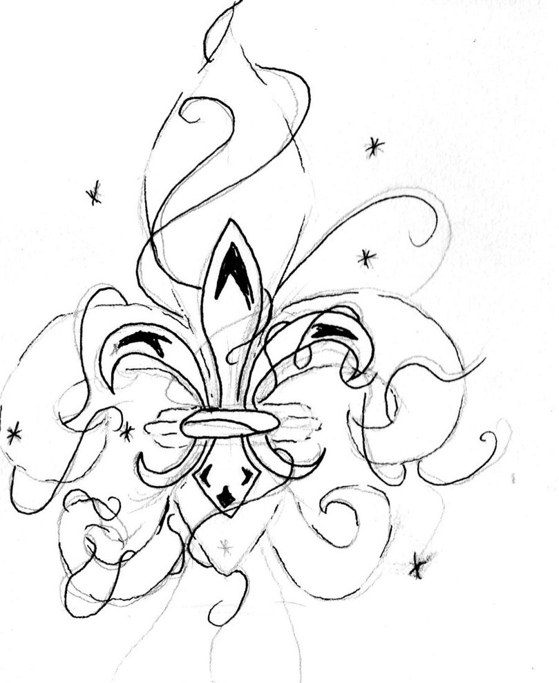 Fleur De Lis Line Drawing at GetDrawings | Free download