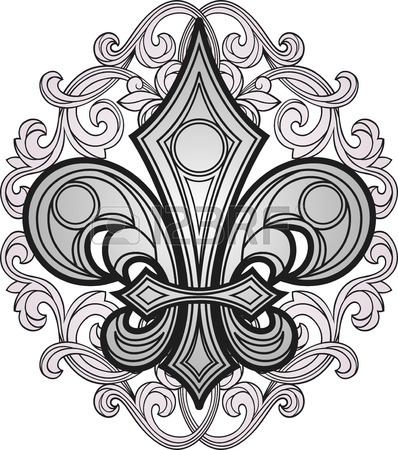 398x450 Fleur De Lys Shield Royalty Free Cliparts, Vectors, And Stock