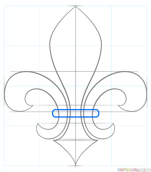 505x575 How To Draw A Fleur De Lis Step By Step Drawing Tutorials
