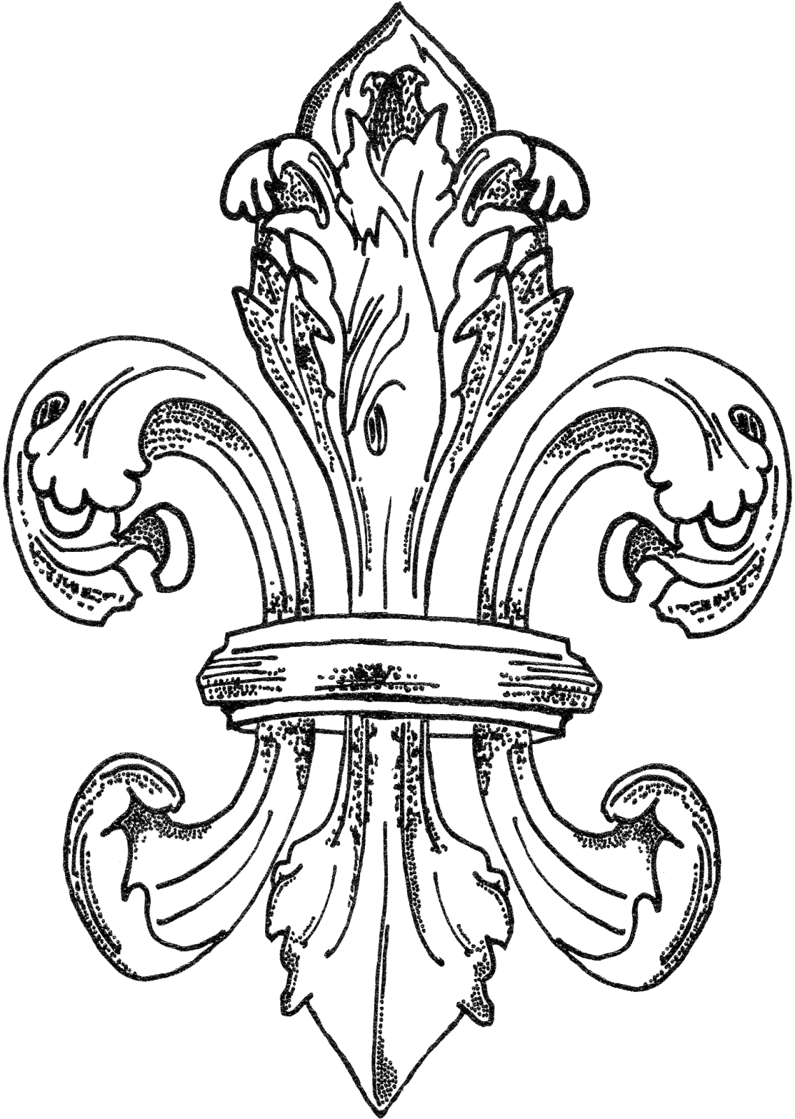 1137x1600 Top Fleur De Lis Coloring Page 15