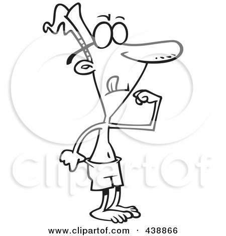 450x470 Royalty Free (Rf) Clip Art Illustration Of A Cartoon Black