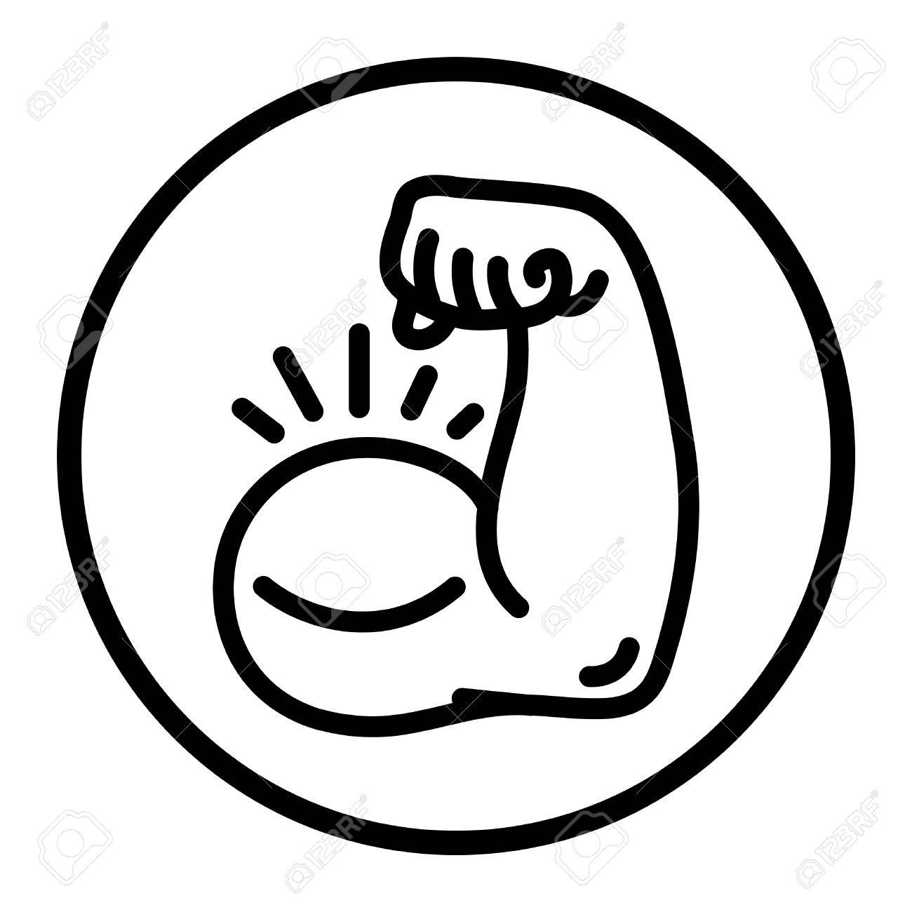 1300x1300 Biceps Flex Arm Vector Icon Royalty Free Cliparts, Vectors,
