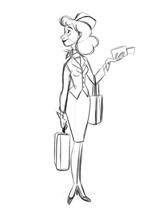 500x669 Retro Flight Attendant Tumblr