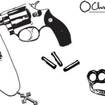 340x340 Pistol Vector Clipart 123freevectors