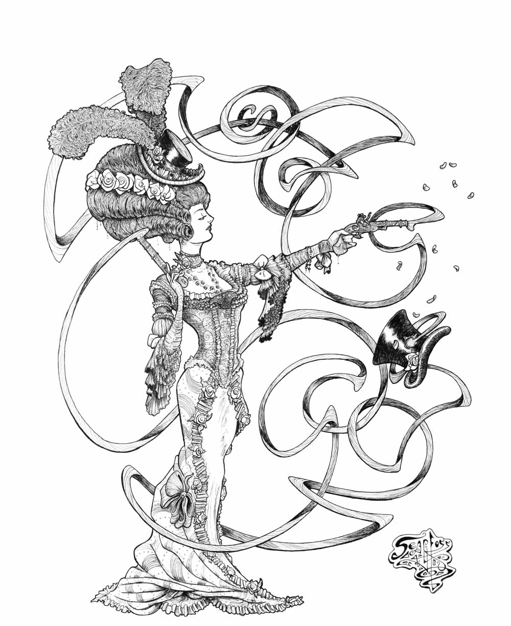 1000x1225 Rococo Pistol Fury