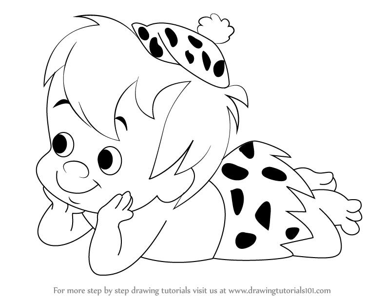 794x614 Learn How To Draw Bamm Bamm Rubble From The Flintstones (The