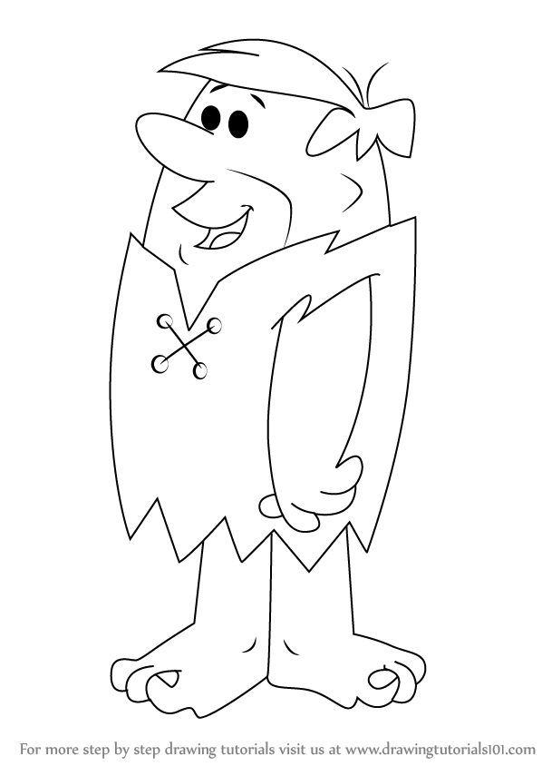598x844 Learn How To Draw Barney Rubble From The Flintstones (The