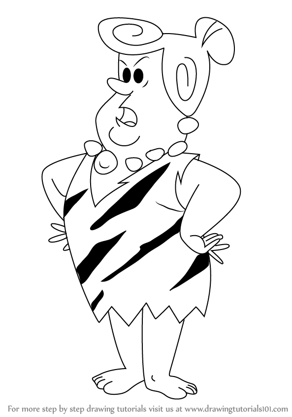 593x844 Learn How To Draw Pearl Slaghoople From The Flintstones (The