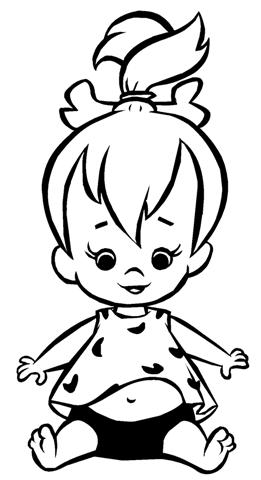 261x480 Pebbles Flintstone 2 Decal Sticker Shower Ideas