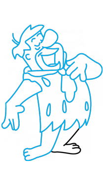 215x382 How To Draw Fred Flintstone, The Flintstones, Easy Step By Step