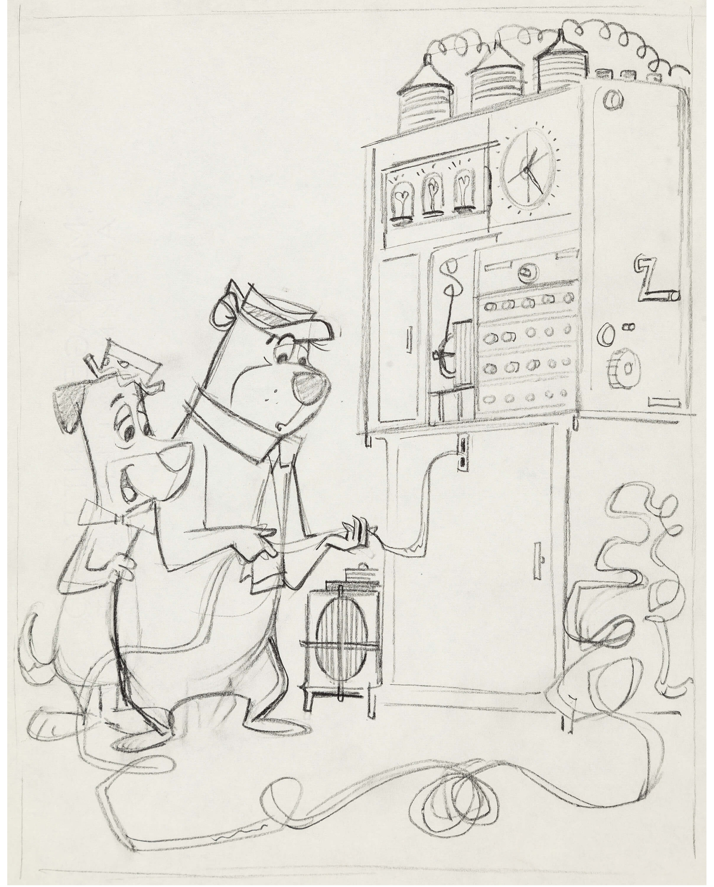 2368x2944 Yogi Bear And The Flintstones Drawings