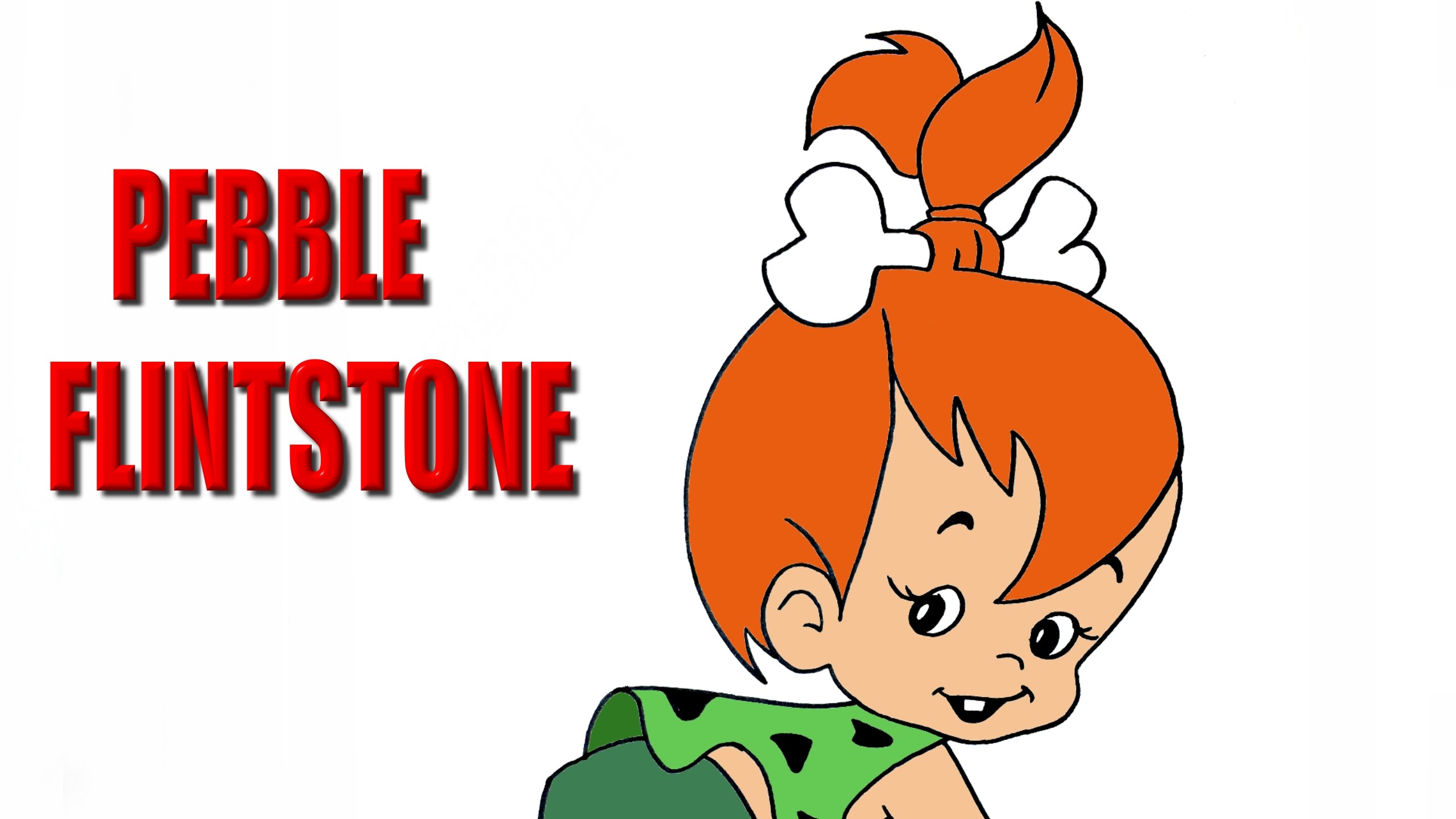 2560x1440 How To Draw Pebbles Flintstone