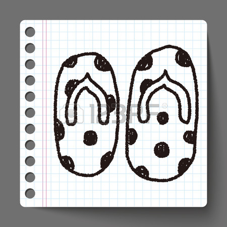 450x450 Flip Flop Doodle Drawing Royalty Free Cliparts, Vectors, And Stock