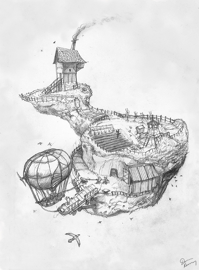 Floating Island Drawing at GetDrawings.com | Free for personal use