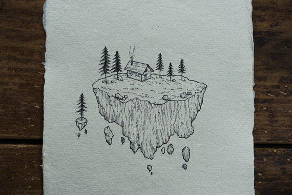 Floating Island Drawing at GetDrawings.com | Free for personal use