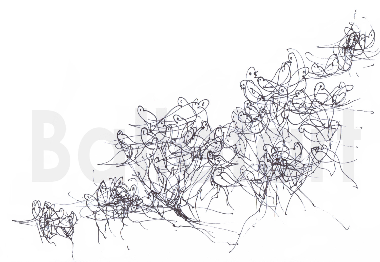 1500x1034 Black Birds Art Print Flying Whispers Or Flock Of Birds