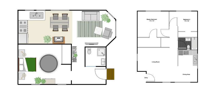 827x364 Floor Plan Creator How To Make A Floor Plan Online Gliffy
