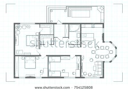 450x320 Room Plan Drawing Architectural Floor Plan Of The House