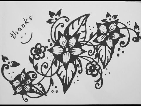 480x360 Floral Design Drawing Tutorial 18