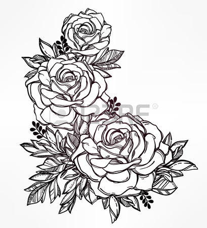 409x450 Hand Drawn Flower Stock Photos. Royalty Free Business Images