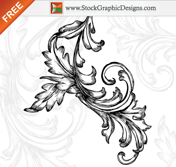 600x570 Hand Drawn Floral Free Vector Art Designs 123freevectors