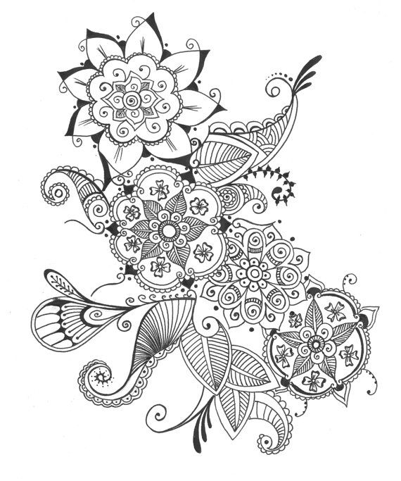 Floral Print Drawing at GetDrawings | Free download