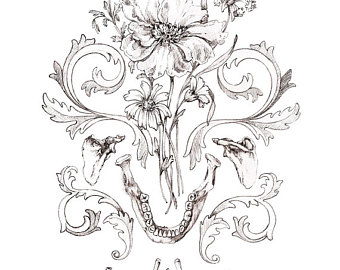340x270 8x10 Print Of Original Drawing Blooming