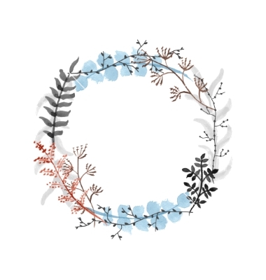 380x400 Hand Drawn Floral Wreath Vector Vectorsstencils